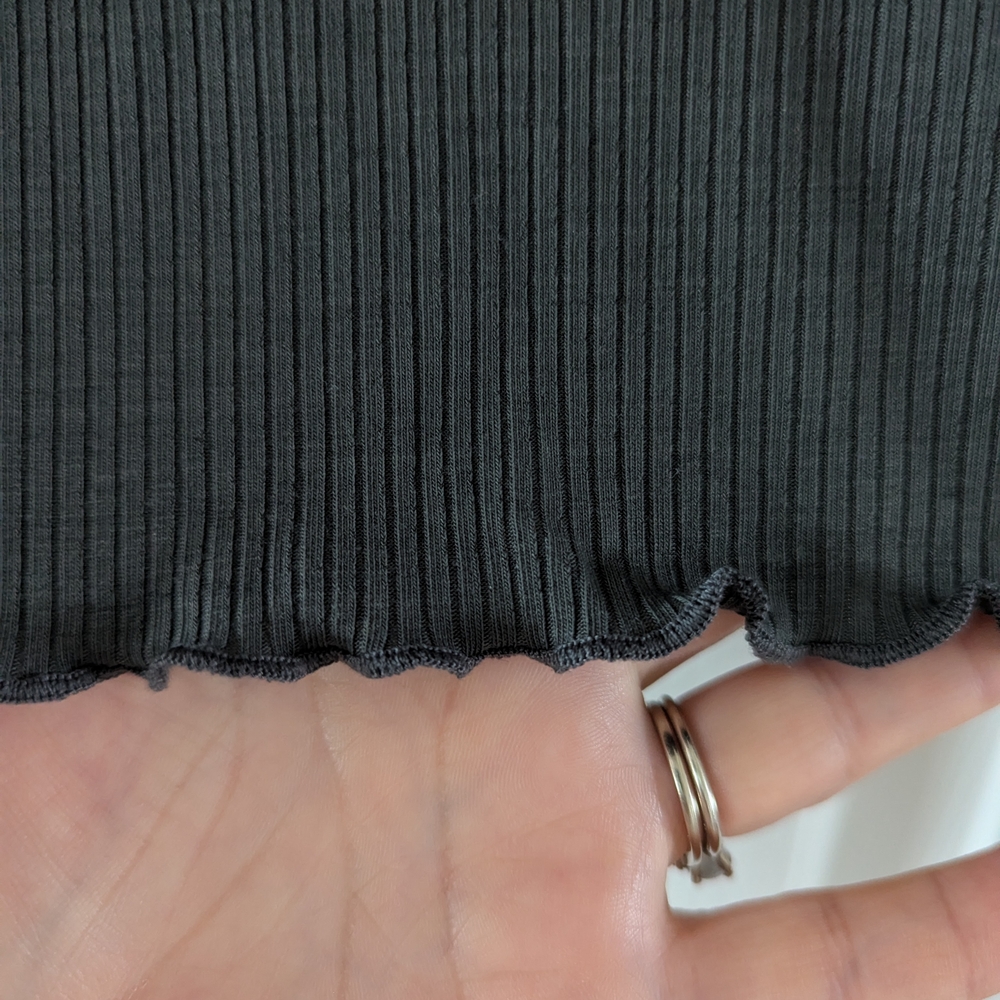 LuLaRoe Charcoal Short Sleeve Top - Picture 3 of 8